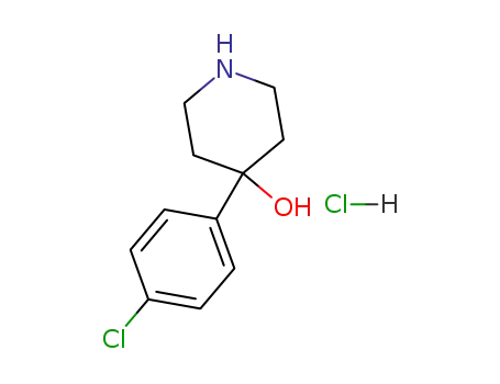 Molecular Structure of 63638-93-7 (4-Hydroxy-4-(4-chlorophenyl)piperidine HCl)