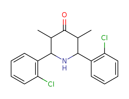 4-Piperidinone, 2,6-bis(2-chlorophenyl)-3,5-dimethyl-