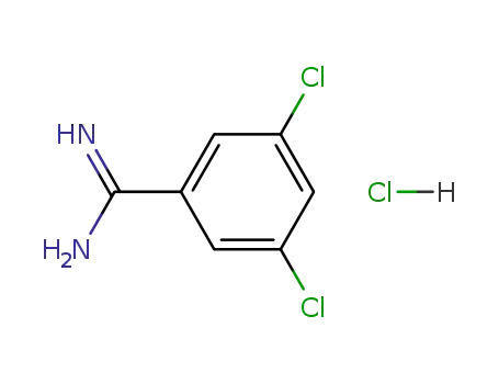 Molecular Structure of 22978-61-6 (3,5-DICHLOROBENZENE-1-CARBOXIMIDAMIDE HYDROCHLORIDE)