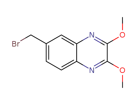 Molecular Structure of 69722-51-6 (Quinoxaline, 6-(bromomethyl)-2,3-dimethoxy-)