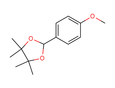 Molecular Structure of 16825-51-7 (1,3-Dioxolane, 2-(4-methoxyphenyl)-4,4,5,5-tetramethyl-)