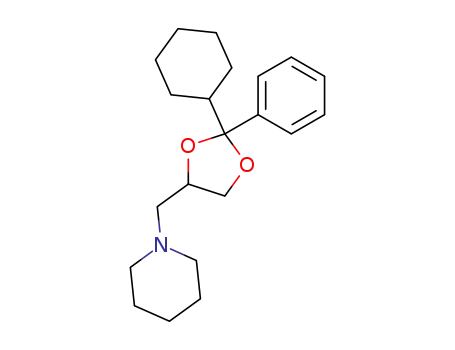 1-[(2-Cyclohexyl-2-phenyl-1,3-dioxolan-4-yl)methyl]piperidine