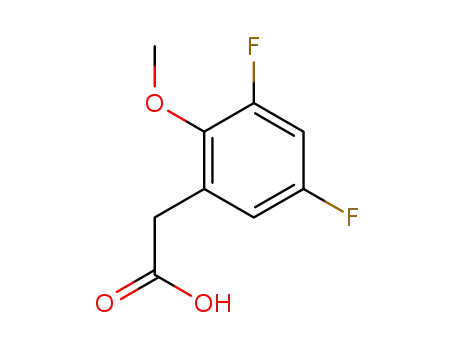 Molecular Structure of 886761-63-3 (3,5-DIFLUORO-2-METHOXYPHENYLACETIC ACID)