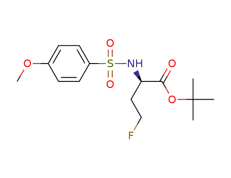 Molecular Structure of 1408282-72-3 (tert-butyl (R)-N-(4-methoxyphenylsulfonyl)-γ-fluoro-α-aminobutanoate)