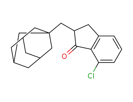 Molecular Structure of 1147270-34-5 (7-chloro-2-(1-adamantylmethyl)indan-1-one)
