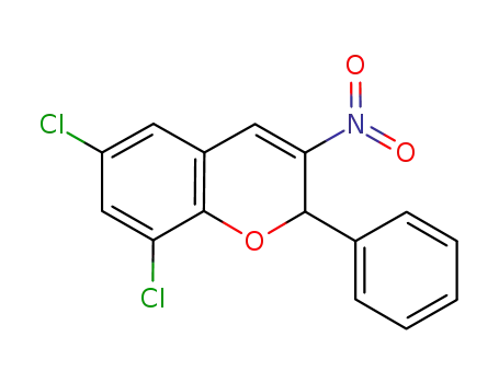 Molecular Structure of 1228538-77-9 (6,8-dichloro-3-nitro-2-phenyl-2H-chromene)