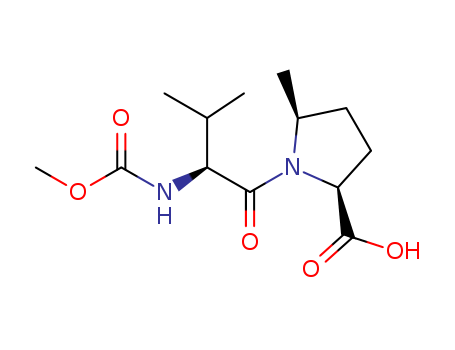 (2S,5S)-1-((S)-2-(methoxycarbonylamino)-3-methylbutanoyl)-5-methylpyrrolidine-2-carboxylic  acid