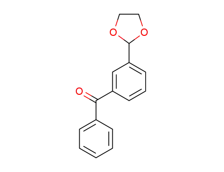 Molecular Structure of 85366-46-7 (3-(1,3-DIOXOLAN-2-YL)BENZOPHENONE)