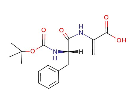 Molecular Structure of 88462-99-1 (Alanine,
2,3-didehydro-N-[N-[(1,1-dimethylethoxy)carbonyl]-L-phenylalanyl]-)