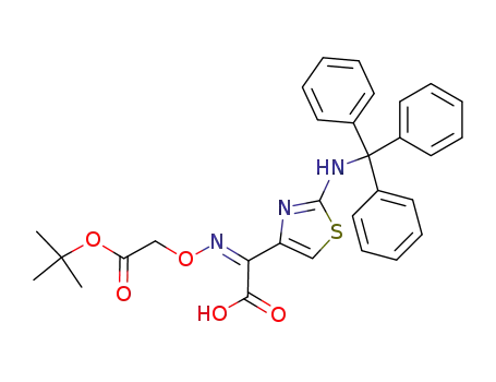 2-(2-tritylaminothiazol-4-yl)-(Z)-2-(tert-butoxycarbonylmethoxyimino)acetic acid