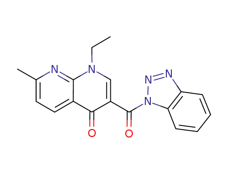 3-(1H-benzo[d][1,2,3]triazole-1-carbonyl)-1-ethyl-7-methyl-1,8-naphthyridin-4(1H)-one