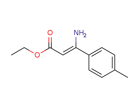 Molecular Structure of 441285-82-1 (2-Propenoic acid, 3-amino-3-(4-methylphenyl)-, ethyl ester, (2Z)-)