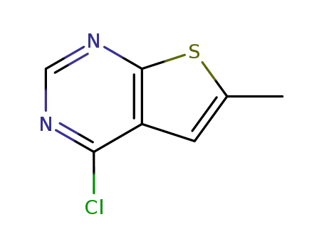 Molecular Structure of 106691-21-8 (4-CHLORO-6-METHYLTHIENO[2,3-D]PYRIMIDINE)