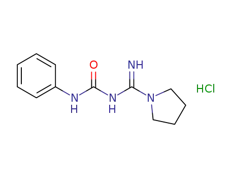 Molecular Structure of 873773-50-3 (1-(IMINO-PYRROLIDIN-1-YL-METHYL)-3-PHENYL-UREA HYDROCHLORIDE)