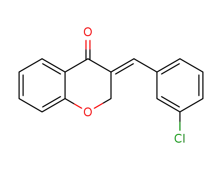 Molecular Structure of 1262616-91-0 (3-[(E)-(3-CHLOROPHENYL)METHYLIDENE]-2,3-DIHYDRO-4H-CHROMEN-4-ONE)