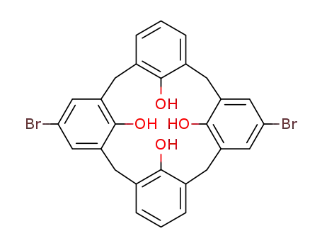 Molecular Structure of 195323-68-3 (5,17-dibromo-25,26,27,28-tetrahydroxy-calix[4]arene)