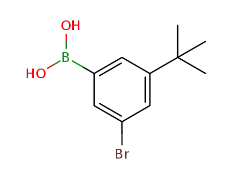 Molecular Structure of 1373881-94-7 ((3-bromo-5-(tert-butyl)phenyl)boronic acid)