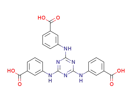 Molecular Structure of 1383425-68-0 (3,3',3''-((1,3,5-triazine-2,4,6-triyl)tris(azanediyl))tribenzoic acid)