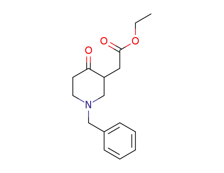 Molecular Structure of 6947-75-7 (Ethyl (1-benzyl-4-oxo-3-piperidinyl)acetate)