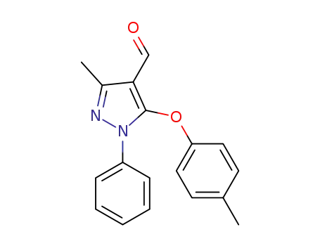 Molecular Structure of 1015870-27-5 (3-methyl-5-(4-methylphenoxy)-1-phenyl-1H-pyrazole-4-carbaldehyde)