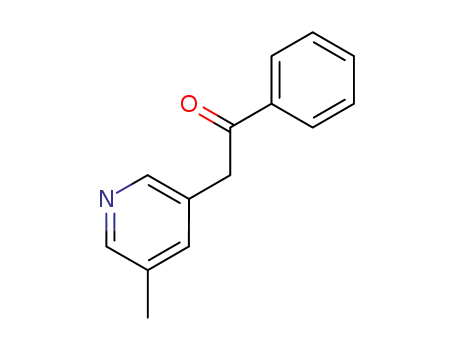 Molecular Structure of 74212-41-2 (2-(5-methyl-pyridin-3-yl)-1-phenylethanone)