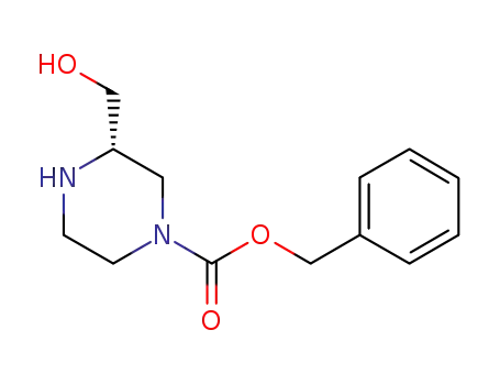 Molecular Structure of 930837-03-9 (benzyl (3R)-3-(hydroxyMethyl)piperazine-1-carboxylate)