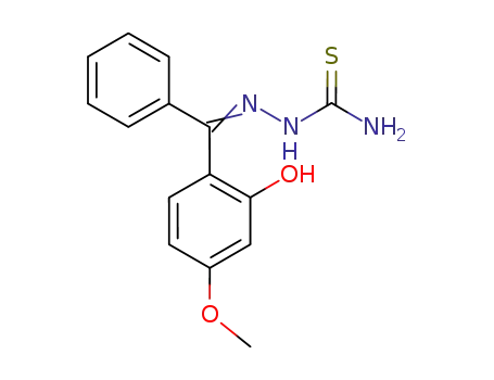 Molecular Structure of 393131-65-2 (Hydrazinecarbothioamide,
2-[(2-hydroxy-4-methoxyphenyl)phenylmethylene]-)