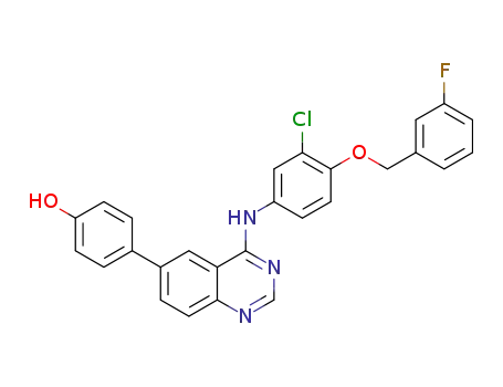 4-(4-((3-chloro-4-((3-fluorobenzyl)oxy)phenyl)amino)-quinazolin-6-yl)phenol