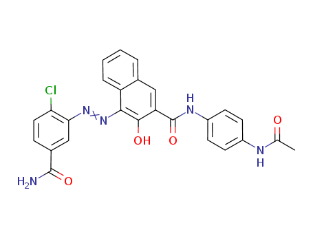 2-Naphthalenecarboxamide,N-[4-(acetylamino)phenyl]-4-[2-[5-(aminocarbonyl)-2-chlorophenyl]diazenyl]-3-hydroxy-