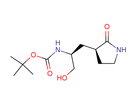 Molecular Structure of 249736-45-6 (N-[(1S)-1-(HydroxyMethyl)-2-[(3S)-2-oxo-3-pyrrolidinyl]ethyl]-carbaMic Acid tert-Butyl Ester)