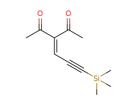 Molecular Structure of 1402404-17-4 (3-(3-(trimethylsilyl)prop-2-yn-1-ylidene)pentane-2,4-dione)