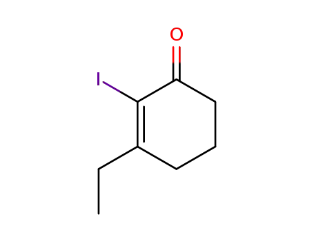 Molecular Structure of 172323-10-3 (2-Cyclohexen-1-one, 3-ethyl-2-iodo-)