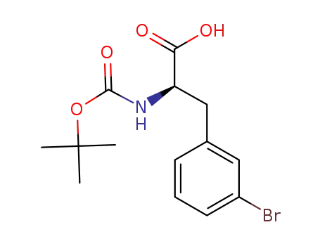 Molecular Structure of 261360-77-4 ((R)-N-Boc-3-Bromophenylalanine)