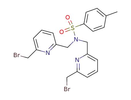 Molecular Structure of 183382-76-5 (N,N-bis[[6-(bromomethyl)pyridine-2yl]methyl]-p-tosylamide)