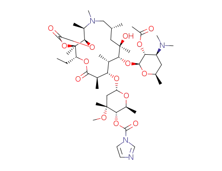 (2S,3S,4R,6R)-6-{[(3aR,4R,7R,8S,9S,10R,11R,13R,16R,16aR)-10-{[(2S,3R,4S,6R)-3-(acetyloxy)-4-(dimethylamino)-6-methyloxan-2-yl]oxy}-4-ethyl-11-hydroxy-3a,7,9,11,13,15,16-heptamethyl-2,6-dioxo-tetradecahydro-1H-[1,3]dioxolo[4,5-c]-1-oxa-6-azacyclopentadecan-8-yl]oxy}-4-methoxy-2,4-dimethyloxan-3-yl 1H-imidazole-1-carboxylate