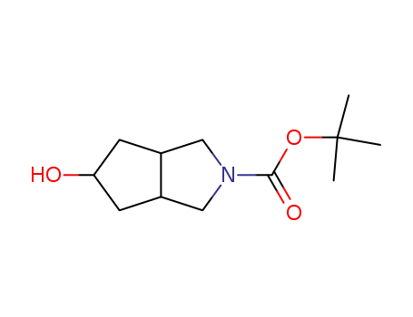 Molecular Structure of 203663-25-6 (Cyclopenta[c]pyrrole-2(1H)-carboxylic acid, hexahydro-5-hydroxy-, 1,1-diMethylethyl ester)