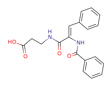 Molecular Structure of 150890-87-2 (N-[(2Z)-2-(benzoylamino)-3-phenylprop-2-enoyl]-beta-alanine)