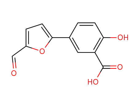 Molecular Structure of 330977-65-6 (5-(5-formylfuran-2-yl)-2-hydroxybenzoic acid)