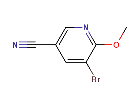 Molecular Structure of 943153-51-3 (3-PYRIDINECARBONITRILE, 5-BROMO-6-METHOXY-)