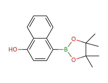 Molecular Structure of 1560648-02-3 (4-(4,4,5,5-tetramethyl-1,3,2-dioxaborolan-2-yl)naphthalen-1-ol)