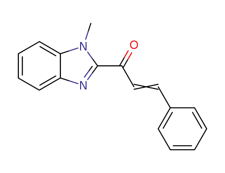 Molecular Structure of 3319-27-5 (2-Propen-1-one, 1-(1-methyl-1H-benzimidazol-2-yl)-3-phenyl-)
