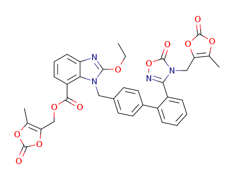 (5-methyl-2-oxo-1,3-dioxol-4-yl)methyl 2-ethoxy-1-((2'-(4-((5-methyl-2-oxo-1,3-dioxol-4-yl)methyl)-5-oxo-4,5-dihydro-1,2,4-oxadiazol-3-yl)-[1,1'-biphe