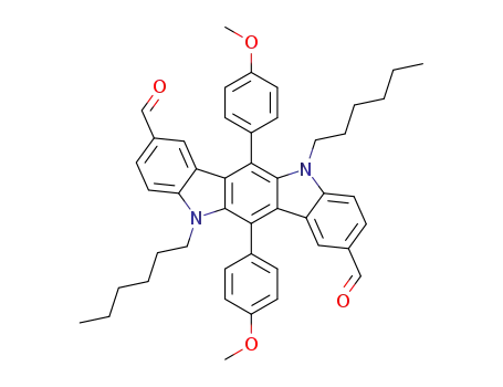 5,11-dihexyl-6,12-bis(4-methoxyphenyl)-5,11-dihydroindolo[3,2-b]carbazole-2,8-dicarbaldehyde