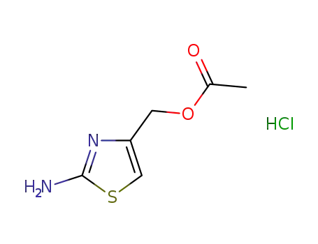Molecular Structure of 737822-87-6 (4-Thiazolemethanol, 2-amino-, acetate (ester), monohydrochloride)