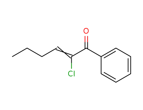 Molecular Structure of 62269-39-0 (2-Hexen-1-one, 2-chloro-1-phenyl-)