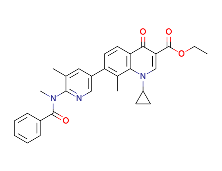 ethyl 7-[6-[benzoyl(methyl)amino]-5-methyl-3-pyridyl]-1-cyclopropyl-8-methyl-4-oxo-quinoline-3-carboxylate CAS No.446299-90-7