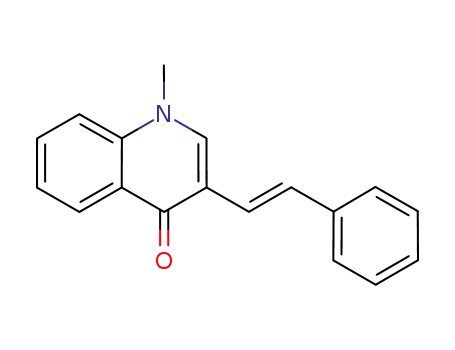 Molecular Structure of 1227000-53-4 ((E)-1-methyl-3-(2-phenylvinyl)quinolin-4(1H)-one)