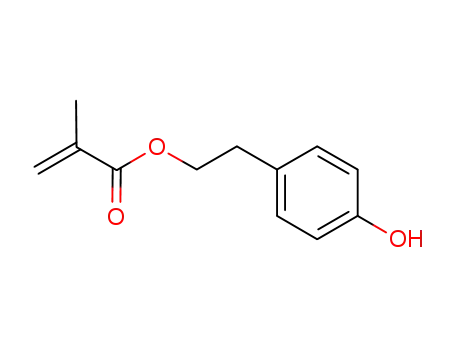 Molecular Structure of 146324-59-6 (2-Propenoic acid, 2-methyl-, 2-(4-hydroxyphenyl)ethyl ester)