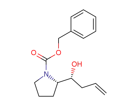 1-Pyrrolidinecarboxylic acid, 2-[(1R)-1-hydroxy-3-butenyl]-,
phenylmethyl ester, (2S)-
