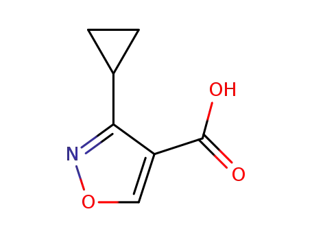Molecular Structure of 639523-17-4 (4-Isoxazolecarboxylicacid,3-cyclopropyl-(9CI))